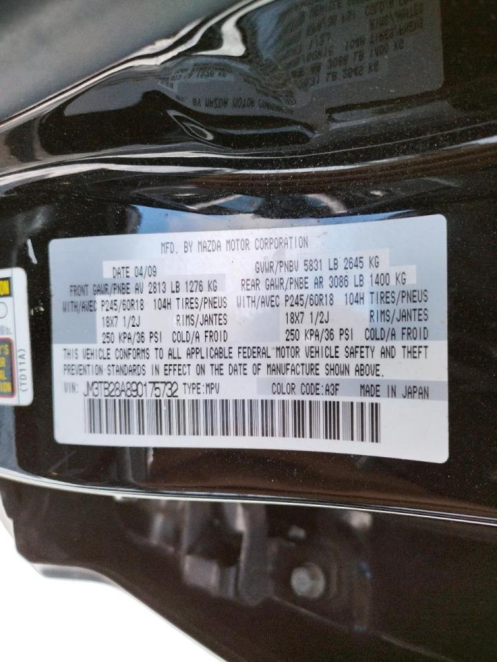 Photo 10 from auction – 2009 MAZDA CX-9 with VIN JM3TB28A890175732