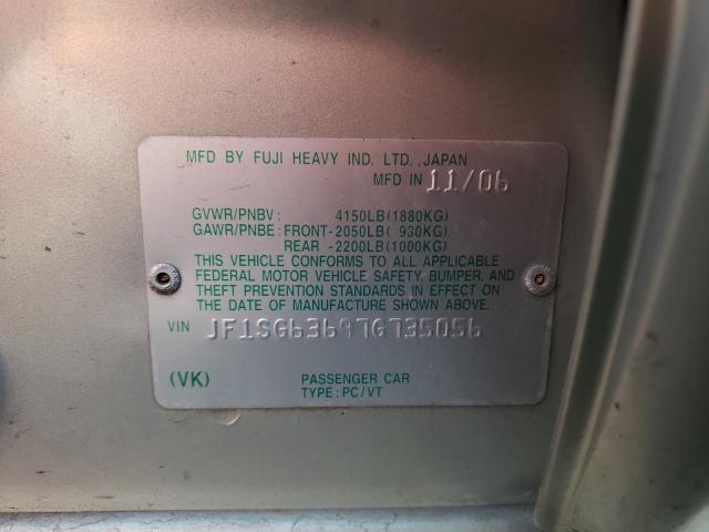 Photo 10 from auction – 2007 SUBARU FORESTER 2 with VIN JF1SG63697G735056