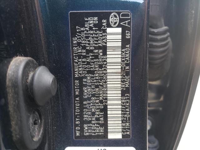 Photo 10 from auction – 2017 TOYOTA COROLLA L with VIN 2T1BURHE5HC832436