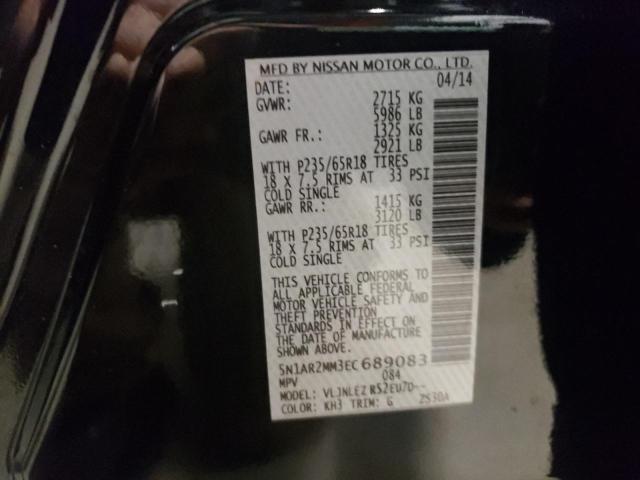 Photo 10 from auction – 2014 NISSAN PATHFINDER with VIN 5N1AR2MM3EC689083