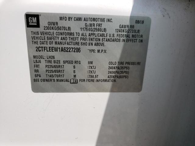 Photo 10 from auction – 2010 GMC TERRAIN SL with VIN 2CTFLEEW1A6227206
