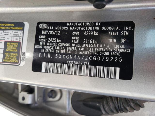 Photo 10 from auction – 2012 KIA OPTIMA EX with VIN 5XXGN4A72CG079225