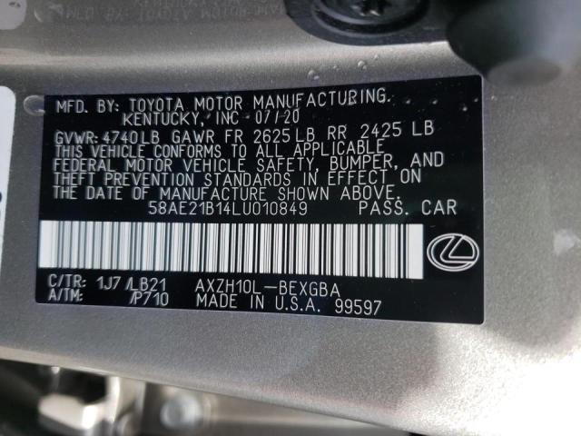 Photo 10 from auction – 2020 LEXUS ES 300H LU with VIN 58AE21B14LU010849