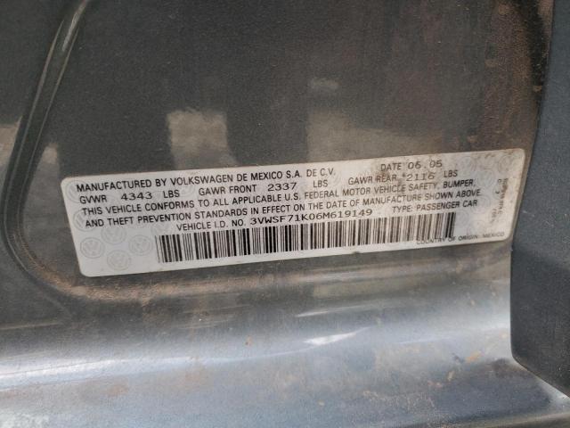 Photo 10 from auction – 2006 VOLKSWAGEN JETTA 2.5 with VIN 3VWSF71K06M619149