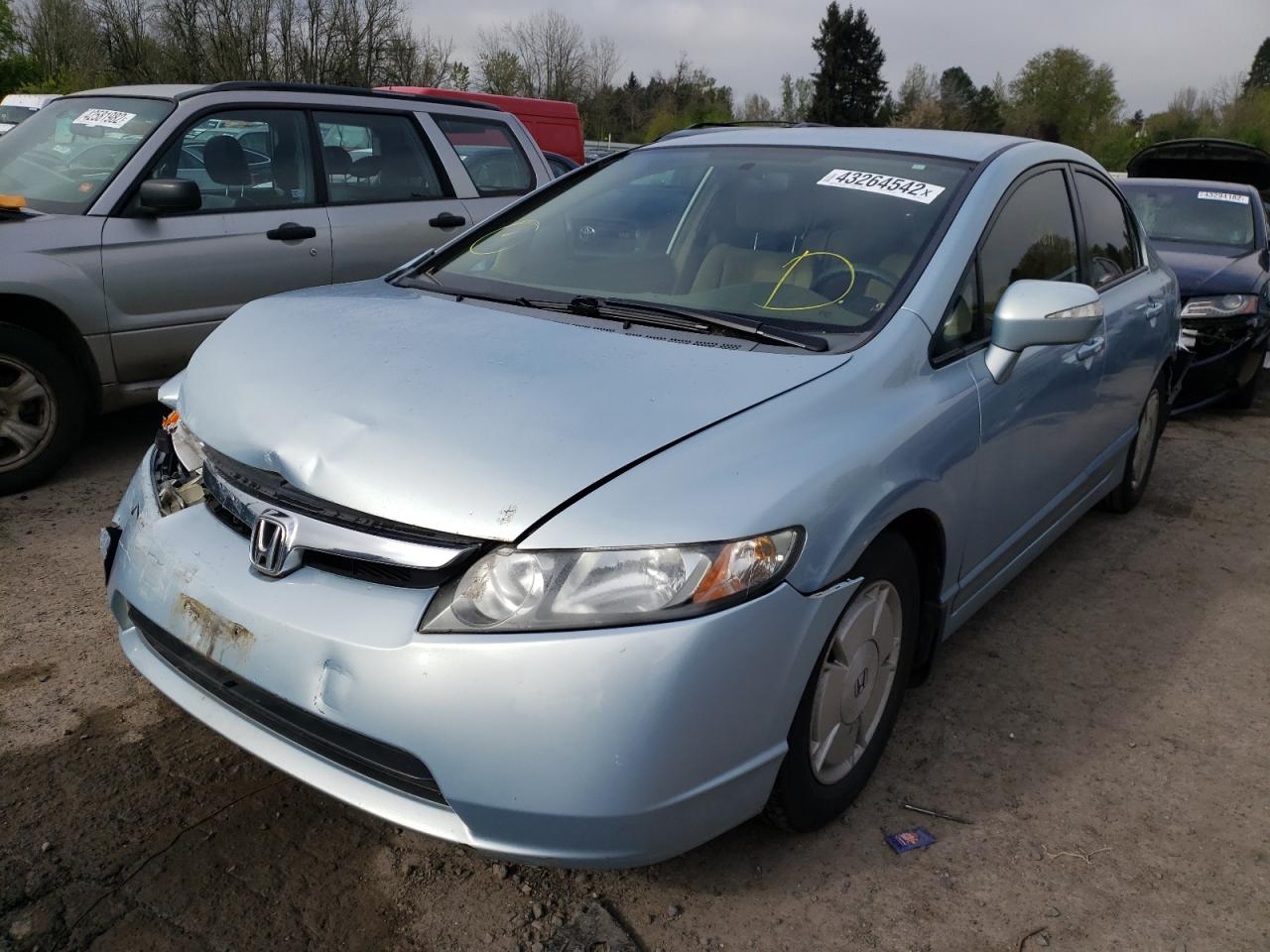 Photo 2 from auction – 2007 HONDA CIVIC HYBR with VIN JHMFA36277S025573