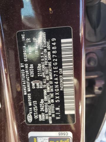 Photo 10 from auction – 2014 KIA OPTIMA EX with VIN 5XXGN4A71EG278849