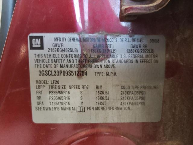 Photo 10 from auction – 2009 SATURN VUE XE with VIN 3GSCL33P09S512754