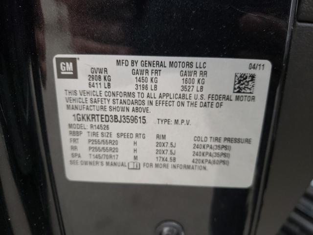 Photo 10 from auction – 2011 GMC ACADIA DEN with VIN 1GKKRTED3BJ359615