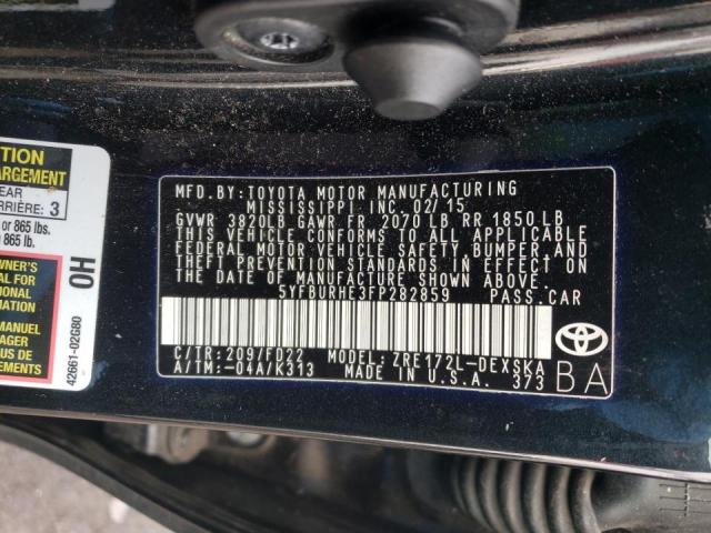 Photo 10 from auction – 2015 TOYOTA COROLLA L with VIN 5YFBURHE3FP282859
