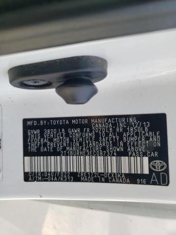 Photo 10 from auction – 2014 TOYOTA COROLLA L with VIN 2T1BURHE3EC087374