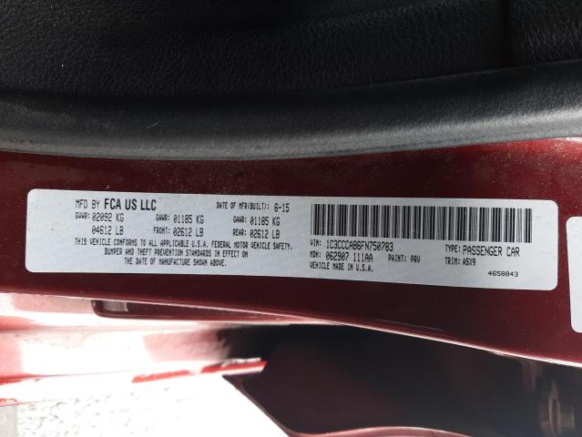 Photo 10 from auction – 2015 CHRYSLER 200 LIMITE with VIN 1C3CCCAB6FN750783