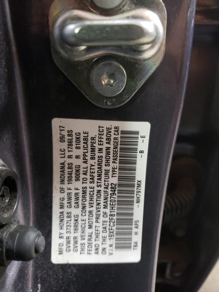 Photo 10 from auction – 2017 HONDA CIVIC EX with VIN 19XFC2F81HE079482