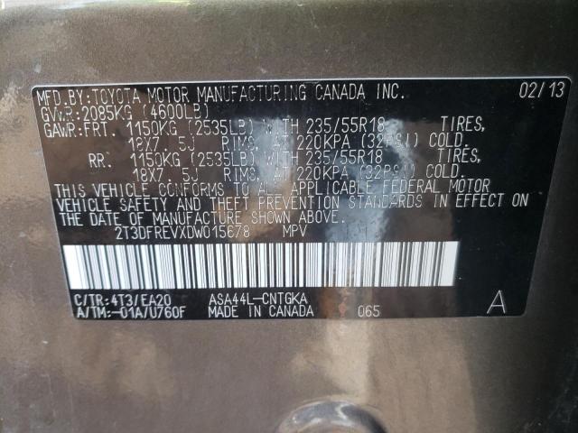 Photo 10 from auction – 2013 TOYOTA RAV4 LIMIT with VIN 2T3DFREVXDW015678