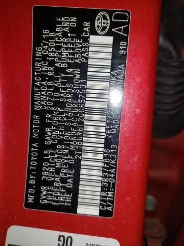 Photo 10 from auction – 2016 TOYOTA COROLLA L with VIN 2T1BURHE2GC657531