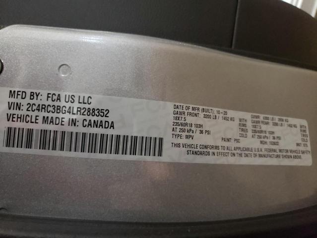 Photo 10 from auction – 2020 CHRYSLER PACIFICA T with VIN 2C4RC3BG4LR288352
