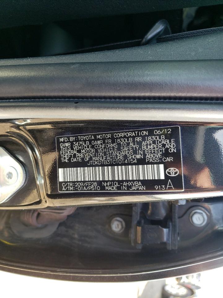 Photo 10 from auction – 2012 TOYOTA PRIUS C with VIN JTDKDTB31C1014154