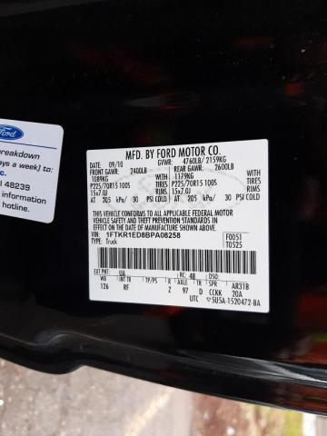 Photo 10 from auction – 2011 FORD RANGER SUP with VIN 1FTKR1ED8BPA08258
