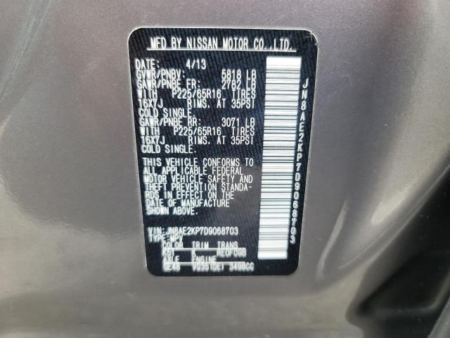 Photo 10 from auction – 2013 NISSAN QUEST S with VIN JN8AE2KP7D9068703