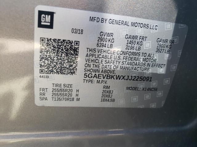 Photo 10 from auction – 2018 BUICK ENCLAVE PR with VIN 5GAEVBKWXJJ225091