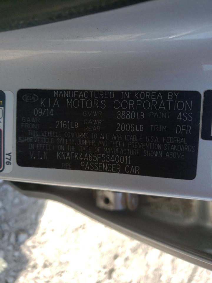 Photo 10 from auction – 2015 KIA FORTE LX with VIN KNAFK4A65F5340011