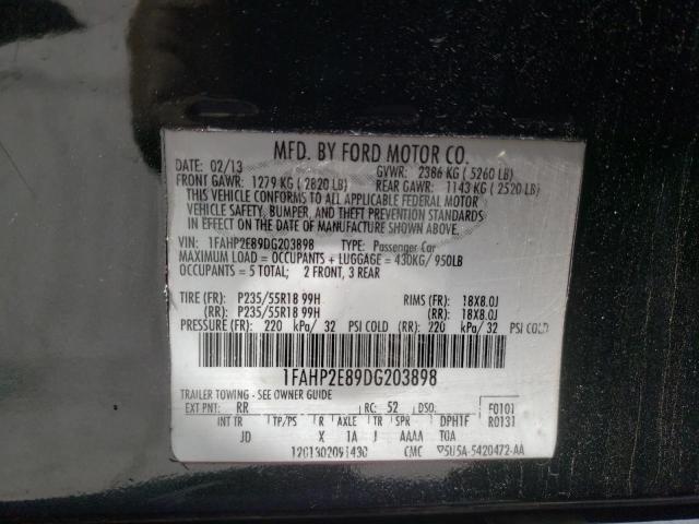 Photo 10 from auction – 2013 FORD TAURUS SEL with VIN 1FAHP2E89DG203898