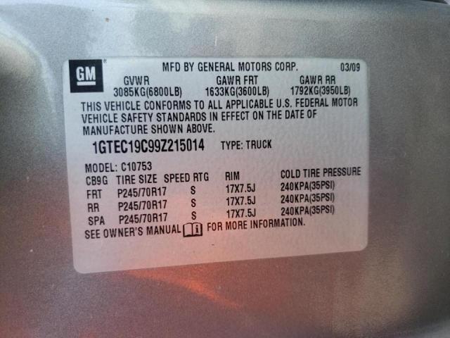 Photo 10 from auction – 2009 GMC SIERRA C15 with VIN 1GTEC19C99Z215014