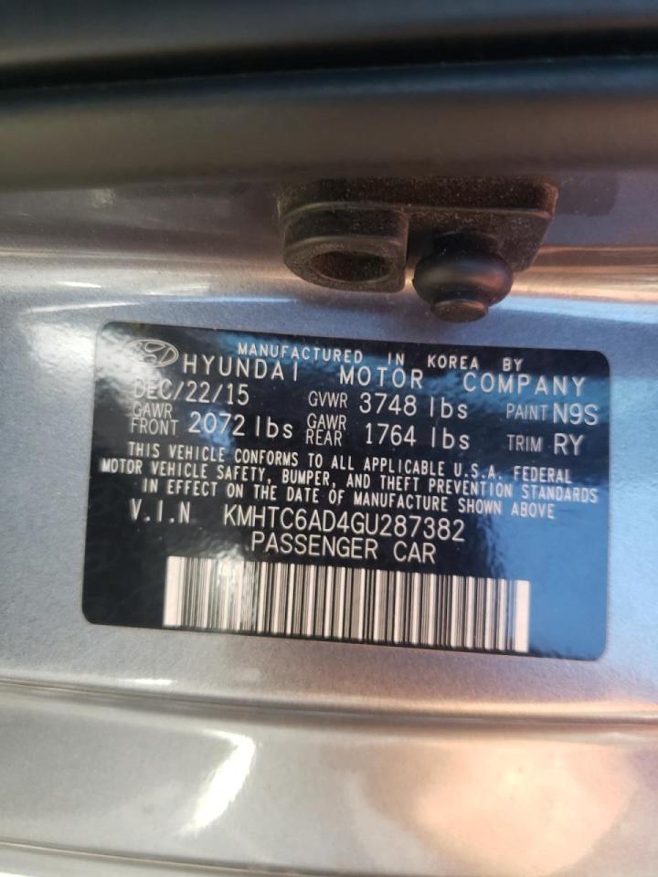 Photo 10 from auction – 2016 HYUNDAI VELOSTER with VIN KMHTC6AD4GU287382