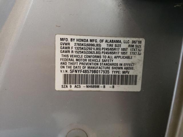 Zdjęcie 10 z aukcji – 2009 HONDA PILOT EXL z VIN 5FNYF48579B017935