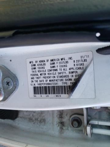 Photo 10 from auction – 2011 HONDA ACCORD SE with VIN 1HGCP2F69BA072541