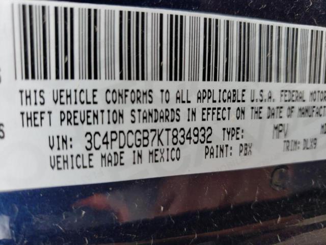 Photo 10 from auction – 2019 DODGE JOURNEY CR with VIN 3C4PDCGB7KT834932