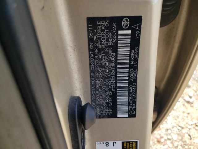 Photo 10 from auction – 2011 TOYOTA PRIUS with VIN JTDKN3DUXB1386884