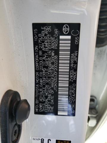 Photo 10 from auction – 2015 TOYOTA PRIUS with VIN JTDKN3DU0F2002238
