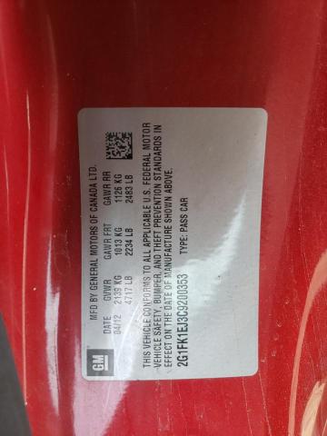 Photo 10 from auction – 2012 CHEVROLET CAMARO 2SS with VIN 2G1FK1EJ3C9200353