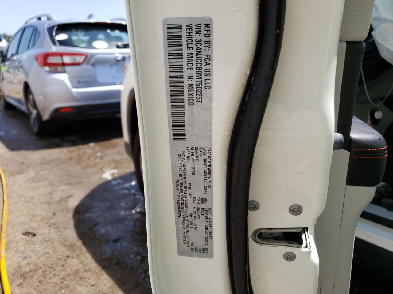 Photo 10 from auction – 2021 JEEP COMPASS LI with VIN 3C4NJCCB0MT502257