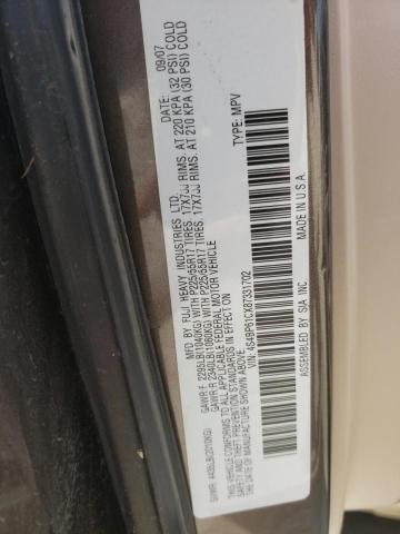 Photo 10 from auction – 2008 SUBARU OUTBACK 2. with VIN 4S4BP61CX87331702