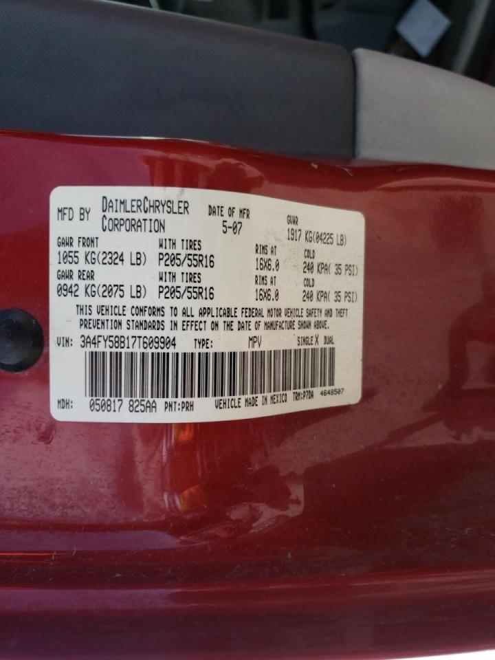 Photo 10 from auction – 2007 CHRYSLER PT CRUISER with VIN 3A4FY58B17T609904