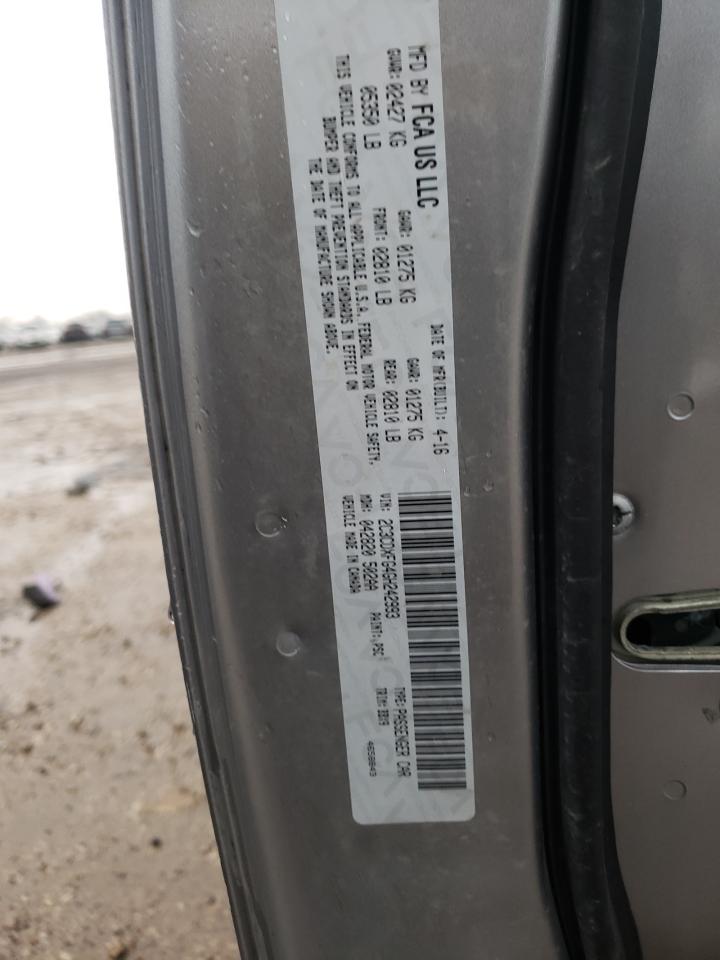 Photo 10 from auction – 2016 DODGE CHARGER SE with VIN 2C3CDXFG4GH242993