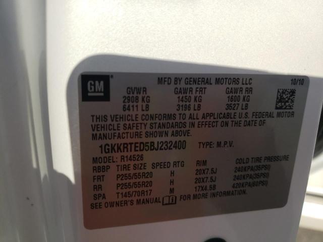 Photo 10 from auction – 2011 GMC ACADIA DEN with VIN 1GKKRTED5BJ232400