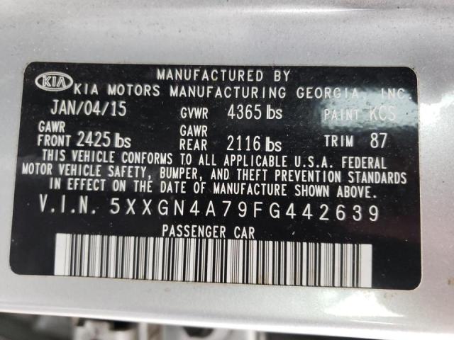 Photo 10 from auction – 2015 KIA OPTIMA EX with VIN 5XXGN4A79FG442639