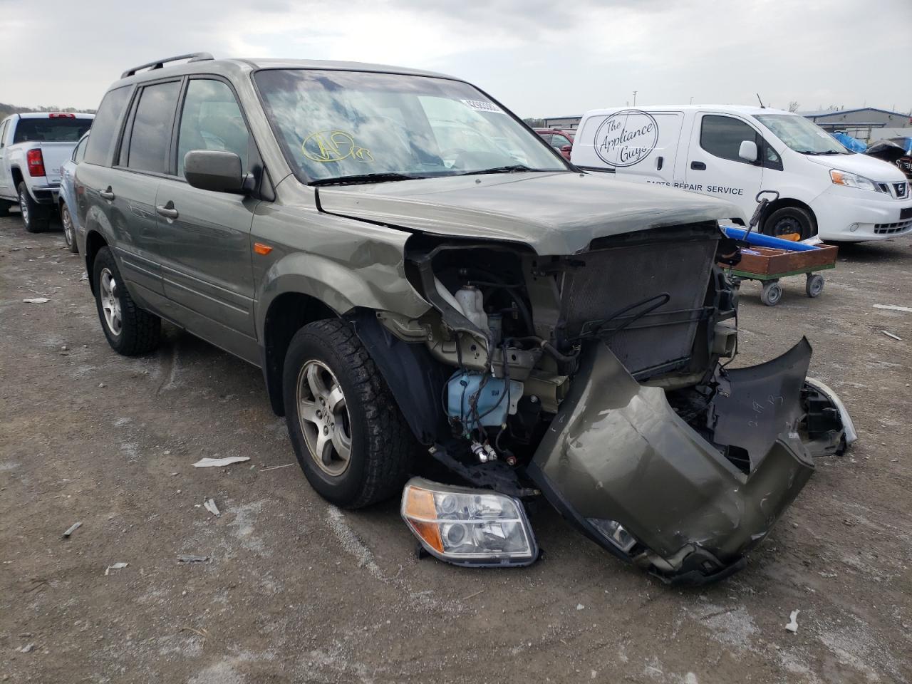 HONDA PILOT EXL 2007 with VIN 5FNYF28777B032244 - Photo from auction