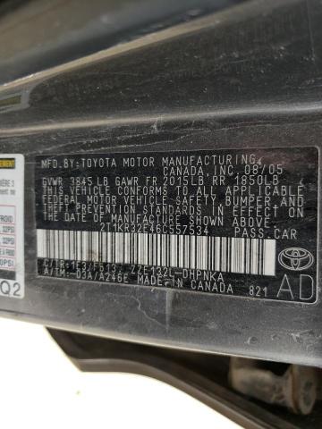 Photo 10 from auction – 2006 TOYOTA MATRIX with VIN 2T1KR32E46C557534