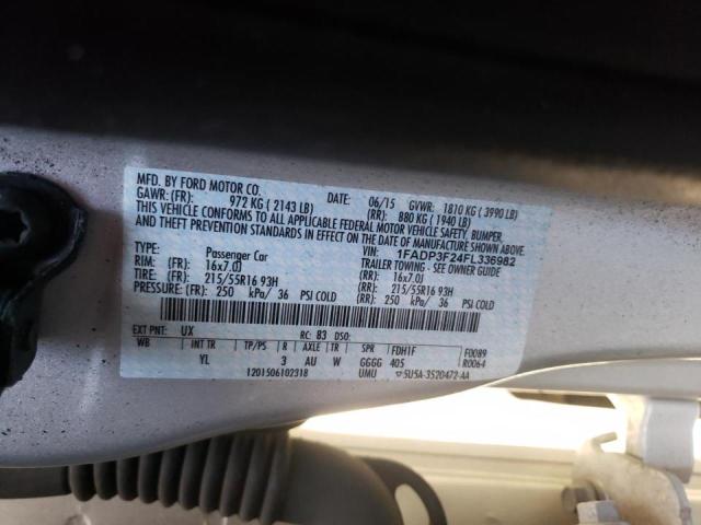 Photo 10 from auction – 2015 FORD FOCUS SE with VIN 1FADP3F24FL336982