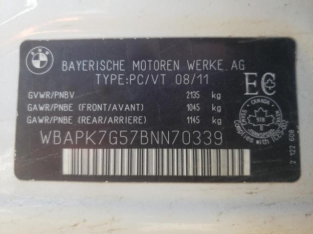 Photo 10 from auction – 2011 BMW 328 XI with VIN WBAPK7G57BNN70339