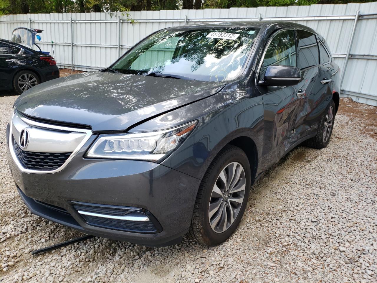 Photo 2 from auction – 2015 ACURA MDX TECHNO with VIN 5FRYD3H45FB013769