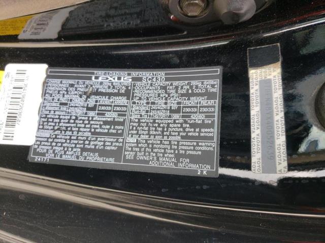Photo 10 from auction – 2004 LEXUS SC 430 with VIN JTHFN48YX40052639