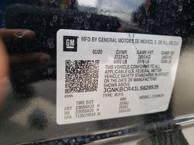 Photo 10 from auction – 2020 CHEVROLET BLAZER 2LT with VIN 3GNKBCR41LS628535