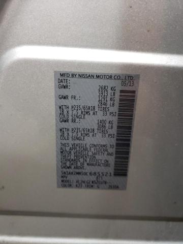 Photo 10 from auction – 2013 NISSAN PATHFINDER with VIN 5N1AR2MM5DC685521