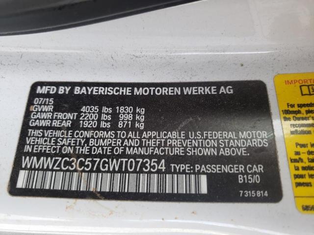 Photo 10 from auction – 2016 MINI COOPER S with VIN WMWZC3C57GWT07354