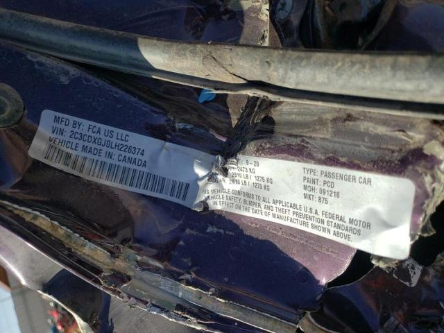 Photo 10 from auction – 2020 DODGE CHARGER SC with VIN 2C3CDXGJ0LH226374