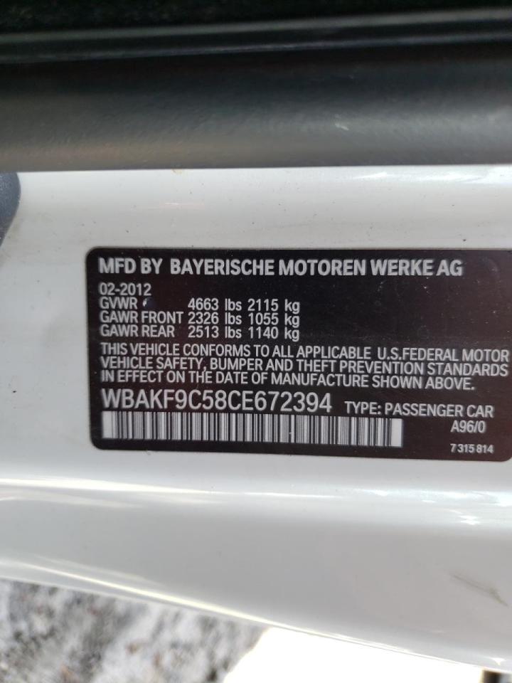 Photo 10 from auction – 2012 BMW 335 XI with VIN WBAKF9C58CE672394